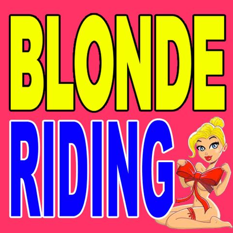 Blonde riding